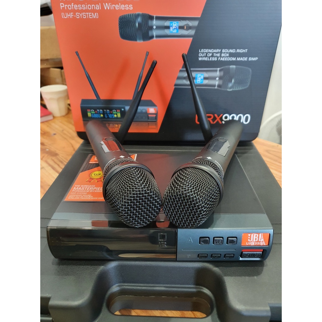 Micro không dây JBL URX9900 Và JBL KMC8 -2 râu cao cấp,chống hú,chống rít, hát nhạy