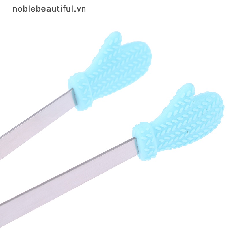 Set 3 Kẹp Gắp Đá Bằng Thép Không Gỉ Và Silicon Siêu Bền Tiện Dụng Cho Nhà Bếp