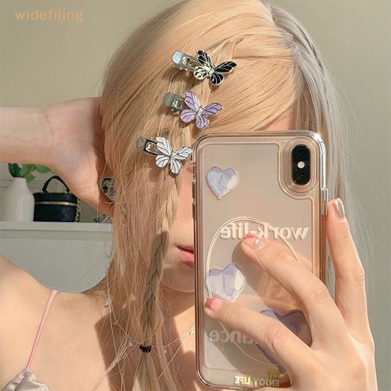 Kẹp Tóc Bướm Kim Loại Y2K Thời Trang Cho Nữ