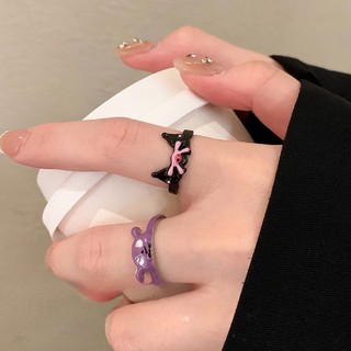 Cute Imp Ring Girls' New Design Niche Unique Cute Animal Friends Open Ring Lovers Decoration Fashion Personality Ring