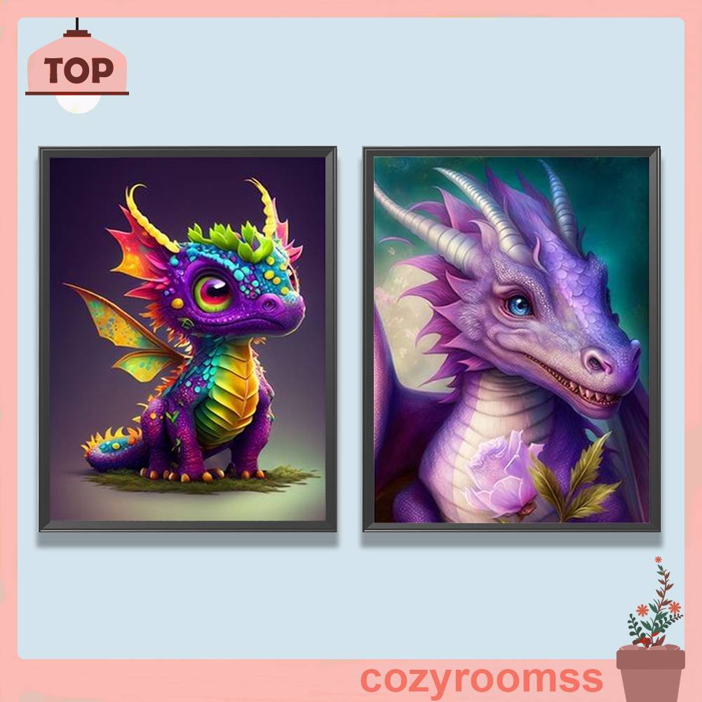 Tranh Đính Đá Kim Cương Toàn Bộ 5D DIY Hình Vẽ Khủng Long