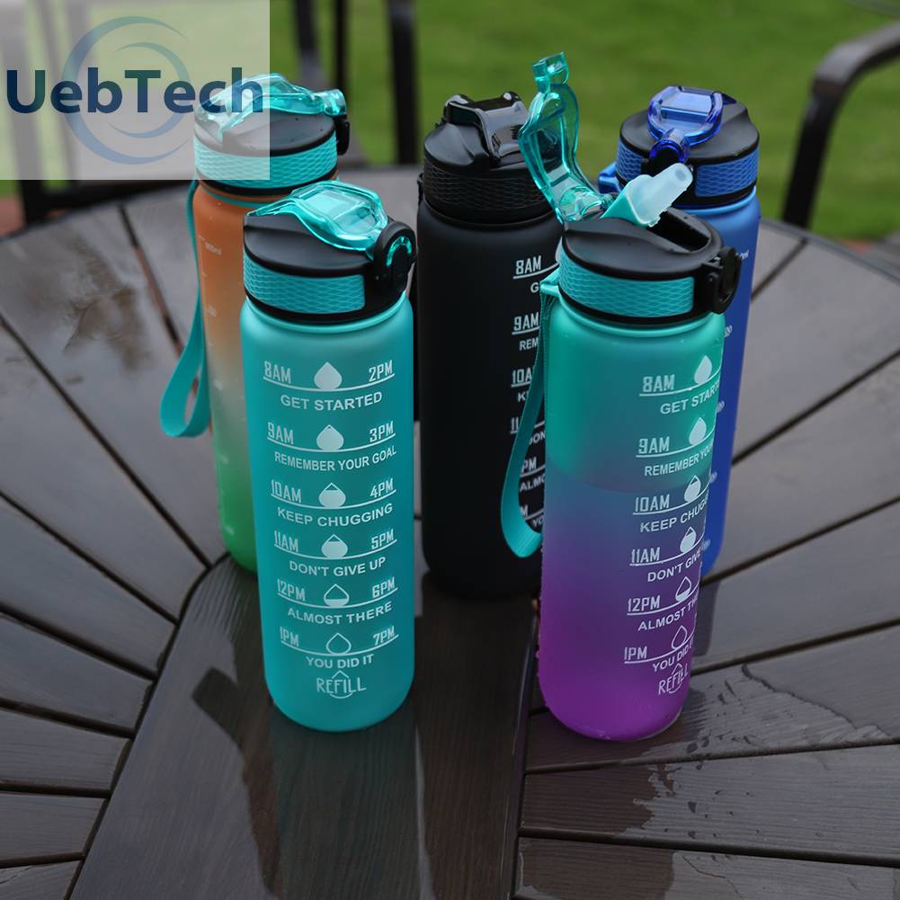 Bình Nước Thể Thao 1000ml Kèm Ống Hút Tiện Lợi