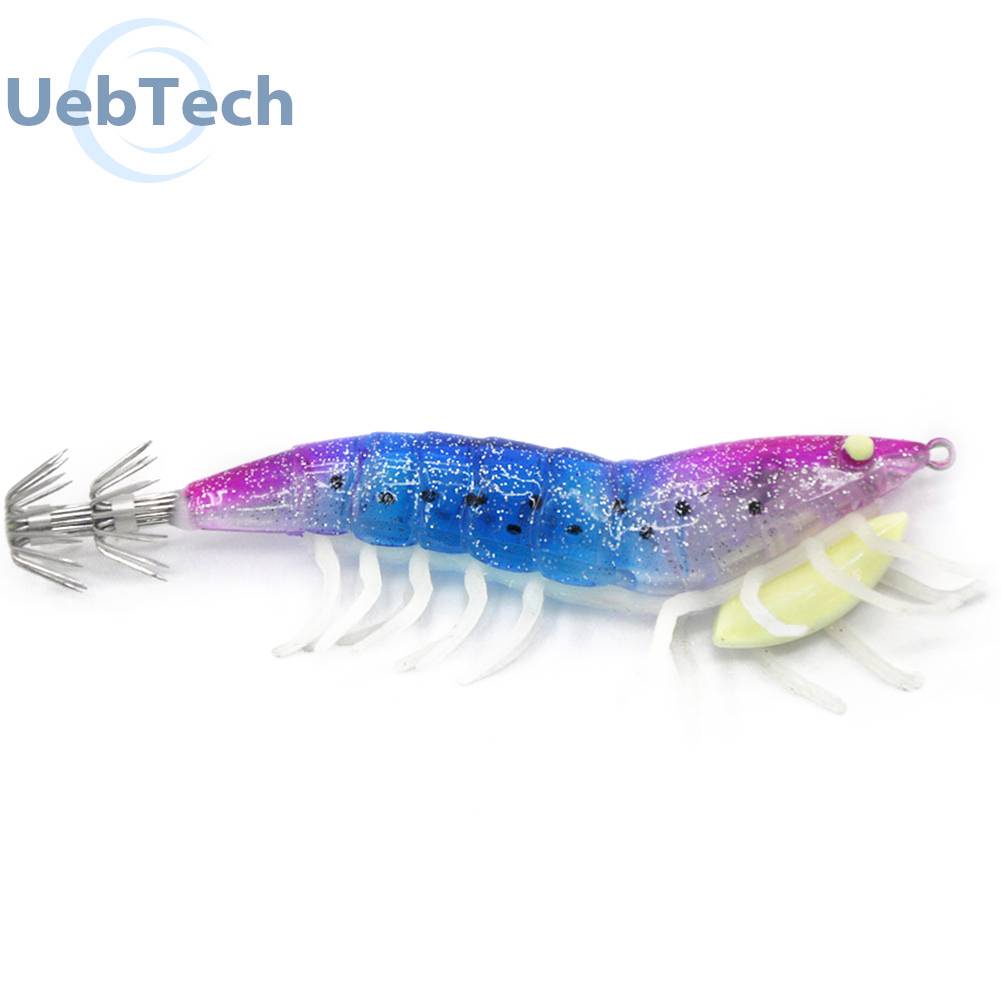 Mồi Câu Cá Giả Hình Con Tôm Mềm Phát Sáng