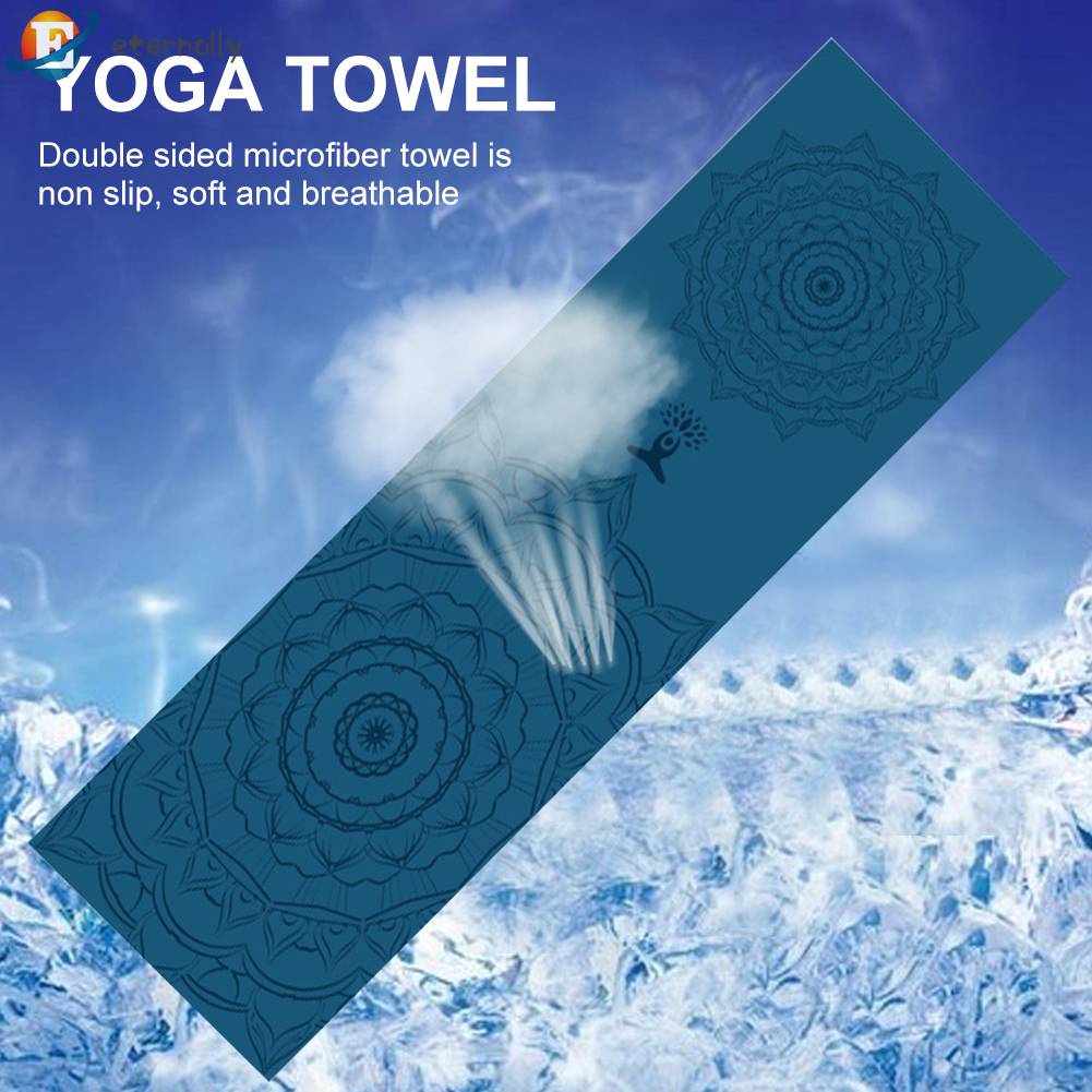 Khăn Tập Yoga Hai Lớp In Họa Tiết Chất Liệu Nhanh Khô Tiện Dụng