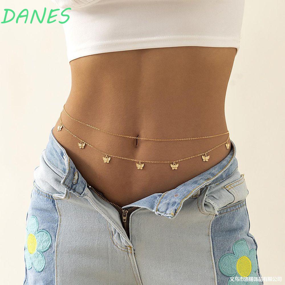 DANES Thắt Lưng Hai Lớp Tua Rua Dễ Thương Thời Trang Cổ Điển Cho Nữ