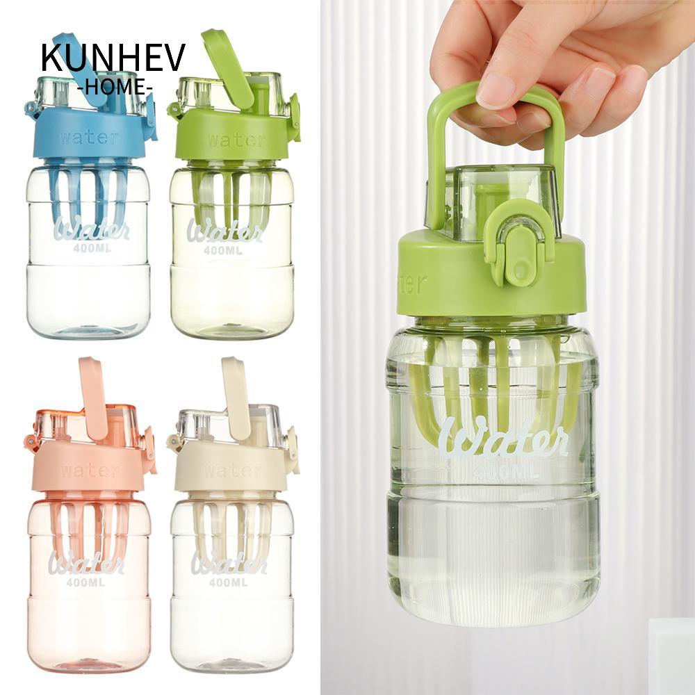 KUNHEV Bình Nước Thể Thao Bằng Nhựa Trong Suốt Tiện Dụng