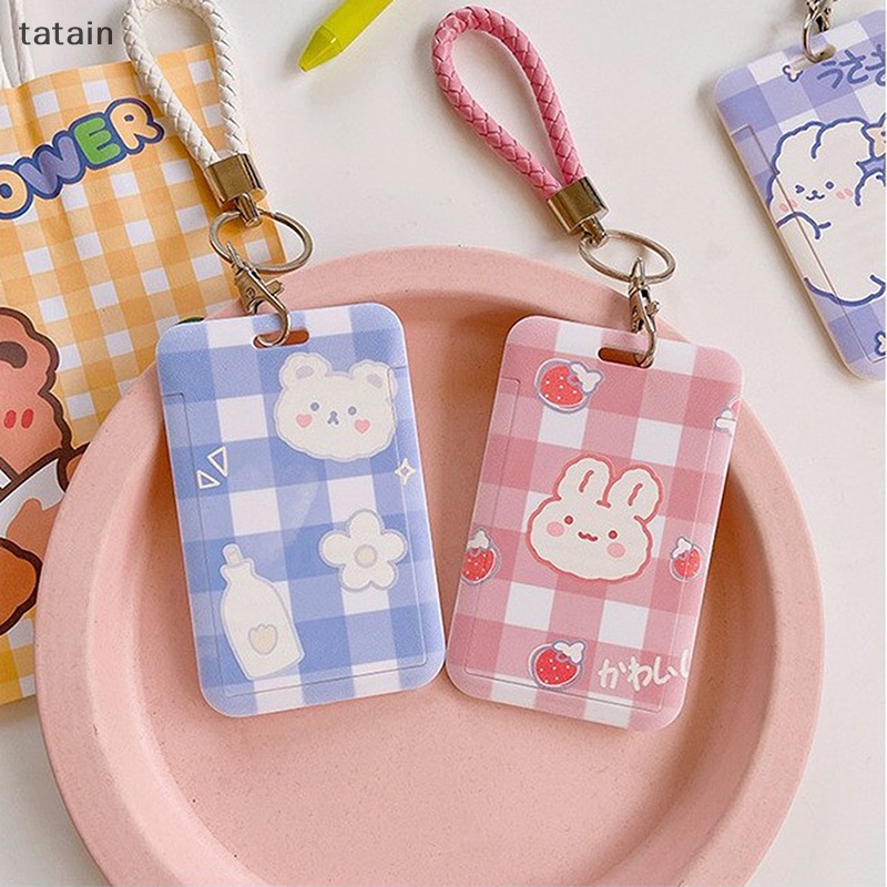 Ví Đựng Thẻ ID / Thẻ Ngân Hàng / Móc Khóa Có Thể Thu Gọn Họa Tiết Dễ Thương