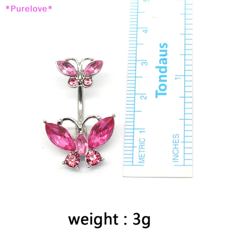 Khuyên Rốn Hình Bướm Đính Đá Lấp Lánh Thời Trang Mới