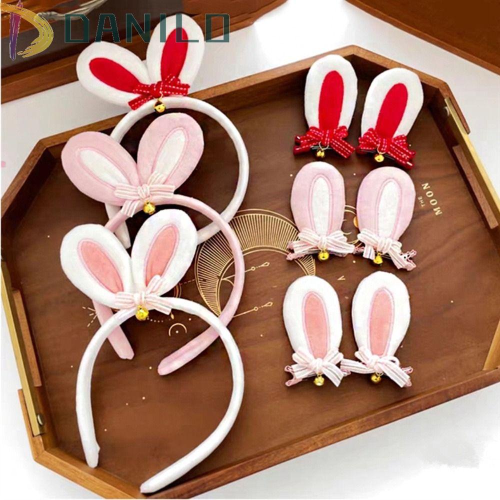 DANILO Băng Đô Cài Tóc Hình Thỏ Phối Tua Rua Dễ Thương Cho Nữ