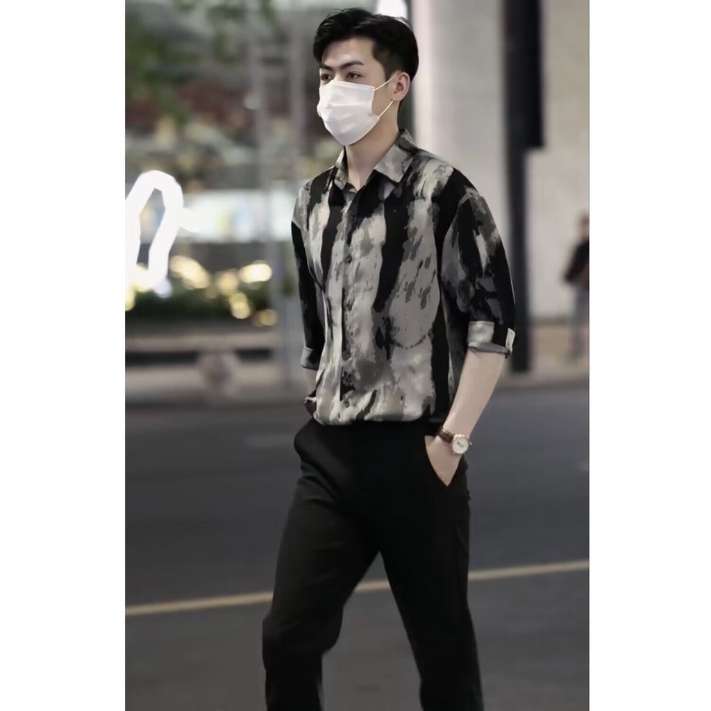 Áo Sơ Mi Tay Ngắn Dáng Rộng In Họa Tiết Hoa Phong Cách Hàn Quốc Thời Trang Mùa Hè Cho Nữ