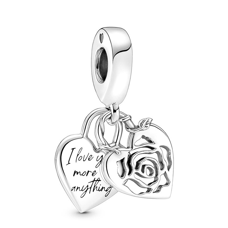 Hạt Charm Hình Trái Tim Pha Lê Thời Trang Dành Cho Nữ