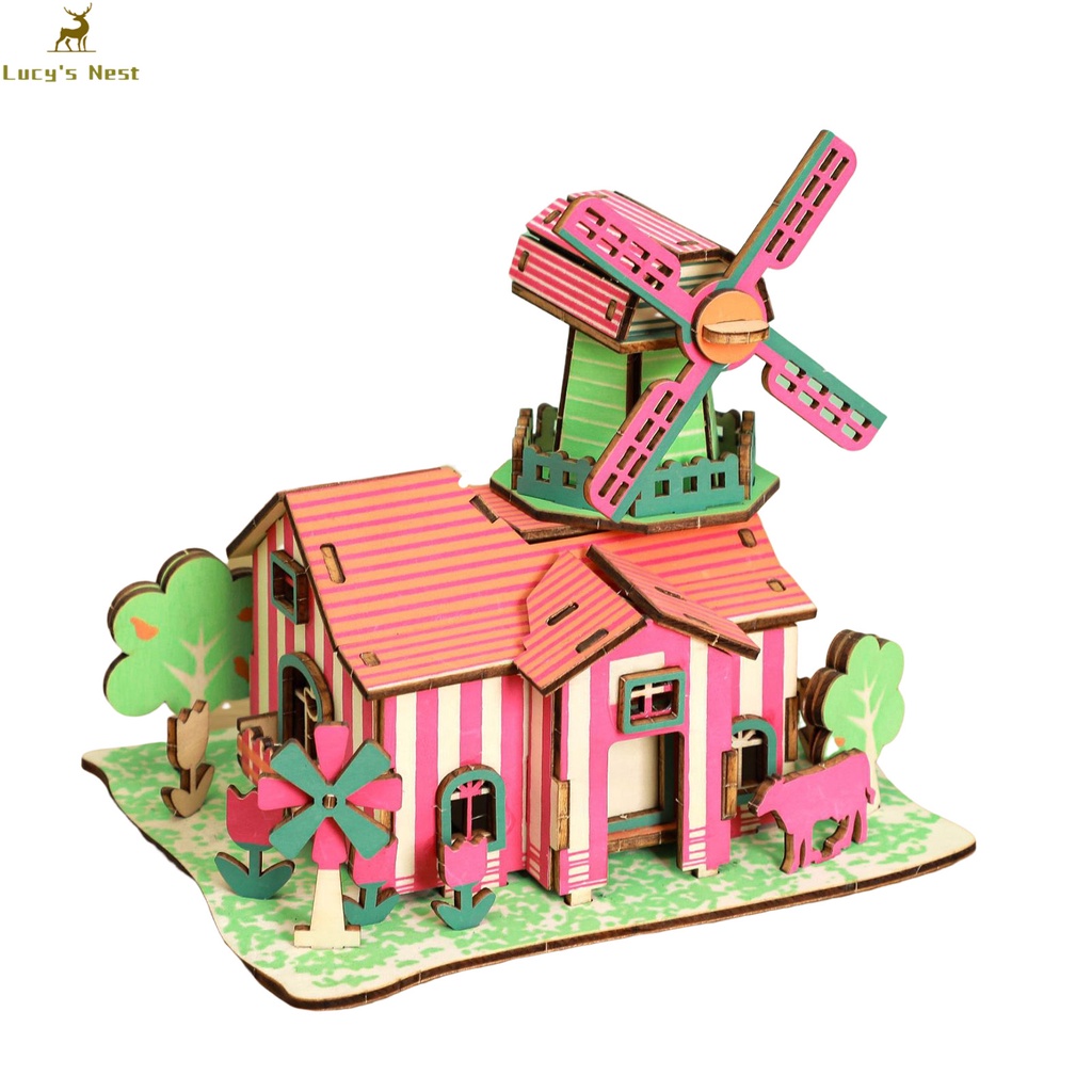 Đồ Chơi Xếp Hình Kiến Trúc 3D Bằng Gỗ