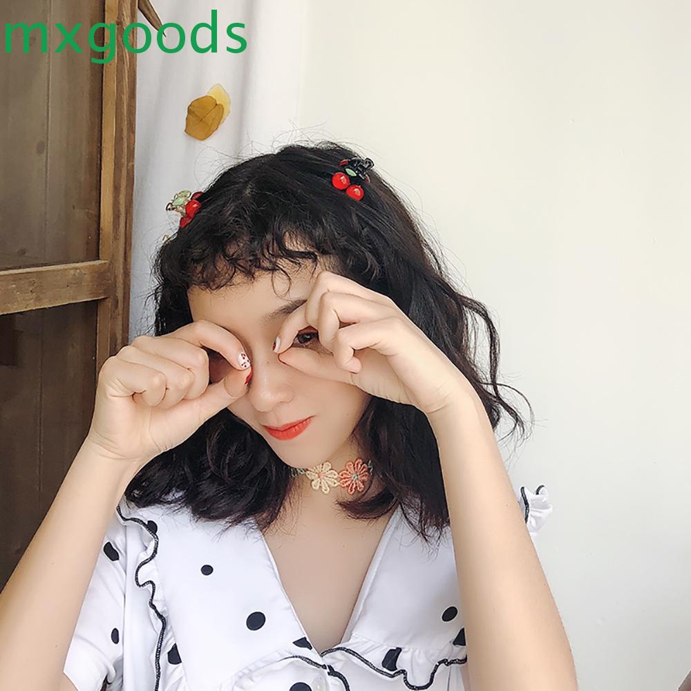 MXGOODS Kẹp Tóc Càng Cua Bằng Nhựa Hình Quả Cherry Nhiều Màu Thời Trang Cho Bé Gái