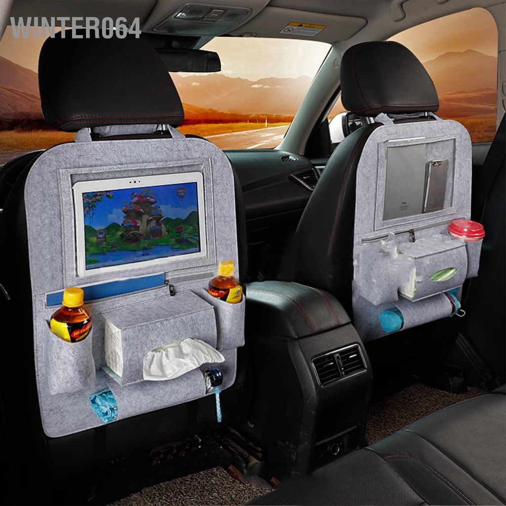 Winter064 Ghế Sau Ô Tô Tổ Chức Vải Không Dệt 40X55 Cm Túi Bảo Quản Hàng Đa Năng Có Thể Giặt Cho Điện Thoại Chai Mô