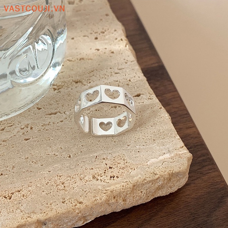 Nhẫn Hở Hình Trái Tim Thiết Kế Đơn Giản Thời Trang Cho Nữ
