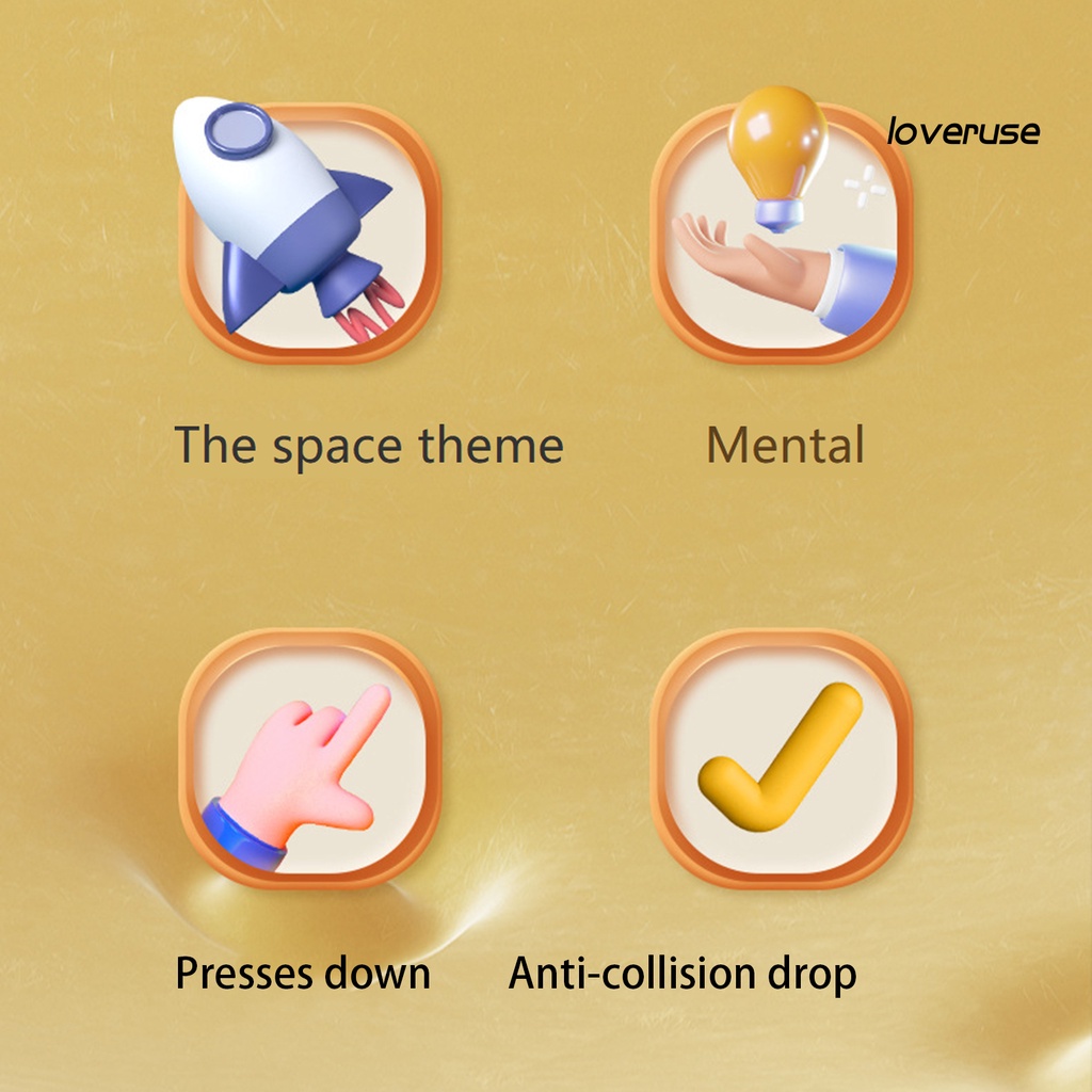 Loveruse Đồ Chơi Tàu Lửa ABS Không Gian Dạng Nhấn Cảm Ứng Thoải Mái Chống Rơi Vui Nhộn Làm Quà Sinh Nhật Cho Bé