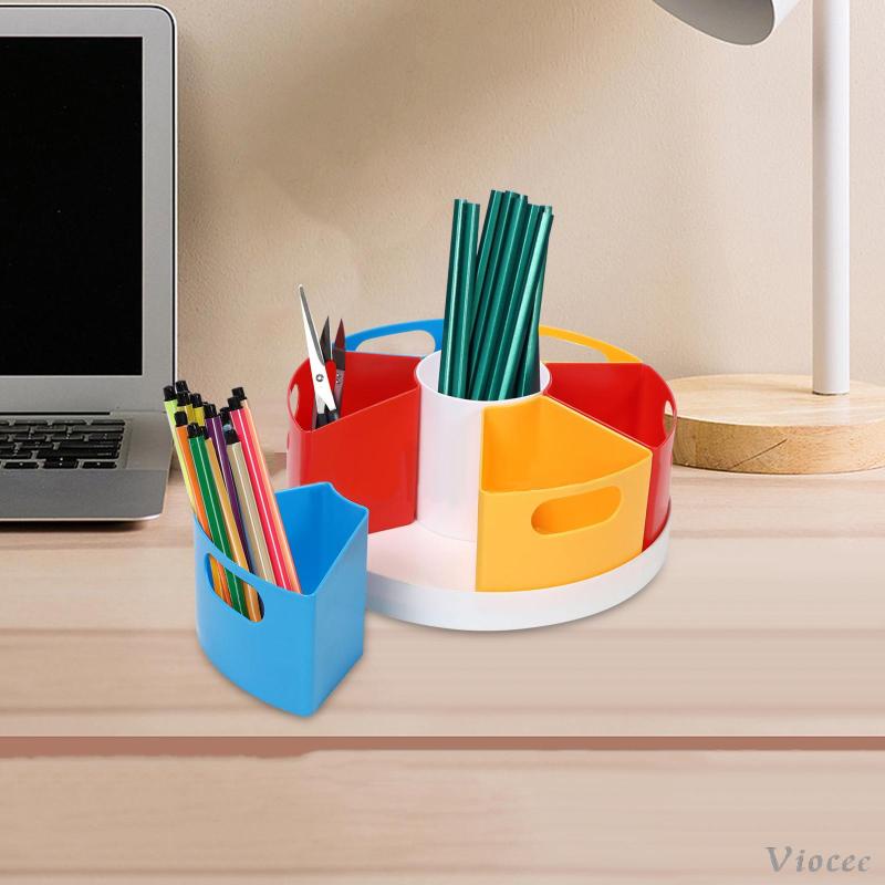 Giá Đỡ Bút 7 Ngăn Có Thể Xoay 360 Độ Tiện Dụng Cho Gia Đình / Văn Phòng