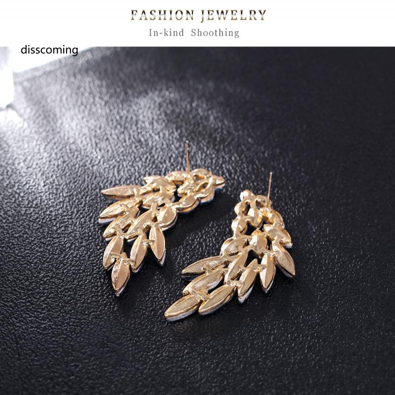 Áo Thun Tay Ngắn In Chữ SL| Đôi Bông Tai Hình Cánh Quạt Đính Đá Thời Trang Cho Nữ