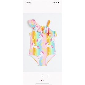 Bộ bơi bé gái unicorn 6-8 tuổi HM auth sale bộ bơi kì lân