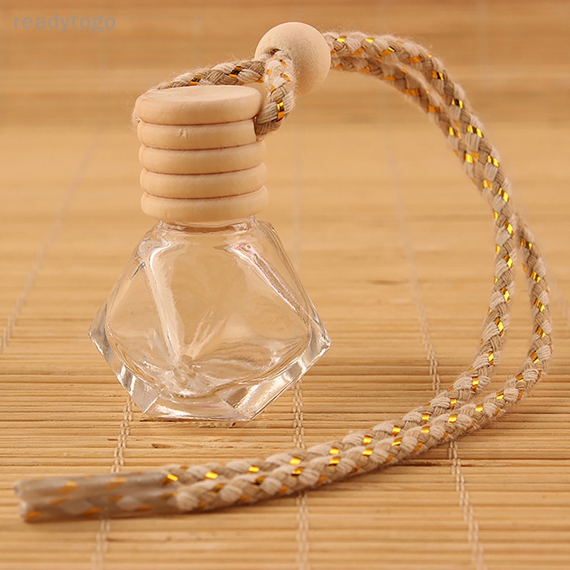 Bình Rỗng Đựng Nước Hoa Hình Thoi Mặt Kính Trong Suốt Trang Trí Nội Thất Xe Hơi