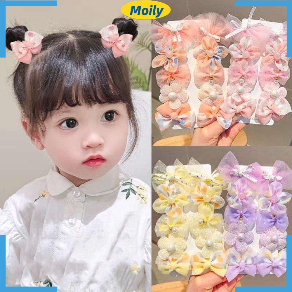 MOILYVN Set 10 Kẹp Tóc Nơ Bướm Dễ Thương Cho Bé Gái