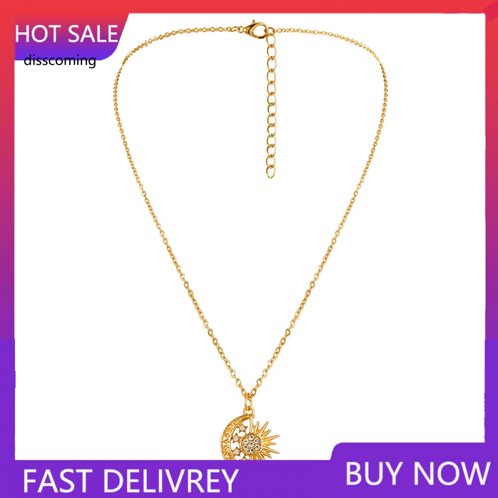 Áo Thun Tay Ngắn In Chữ SL| Vòng cổ Kim Loại Mặt Hình Mặt Trăng Mặt Trời Đầy Độc Đáo