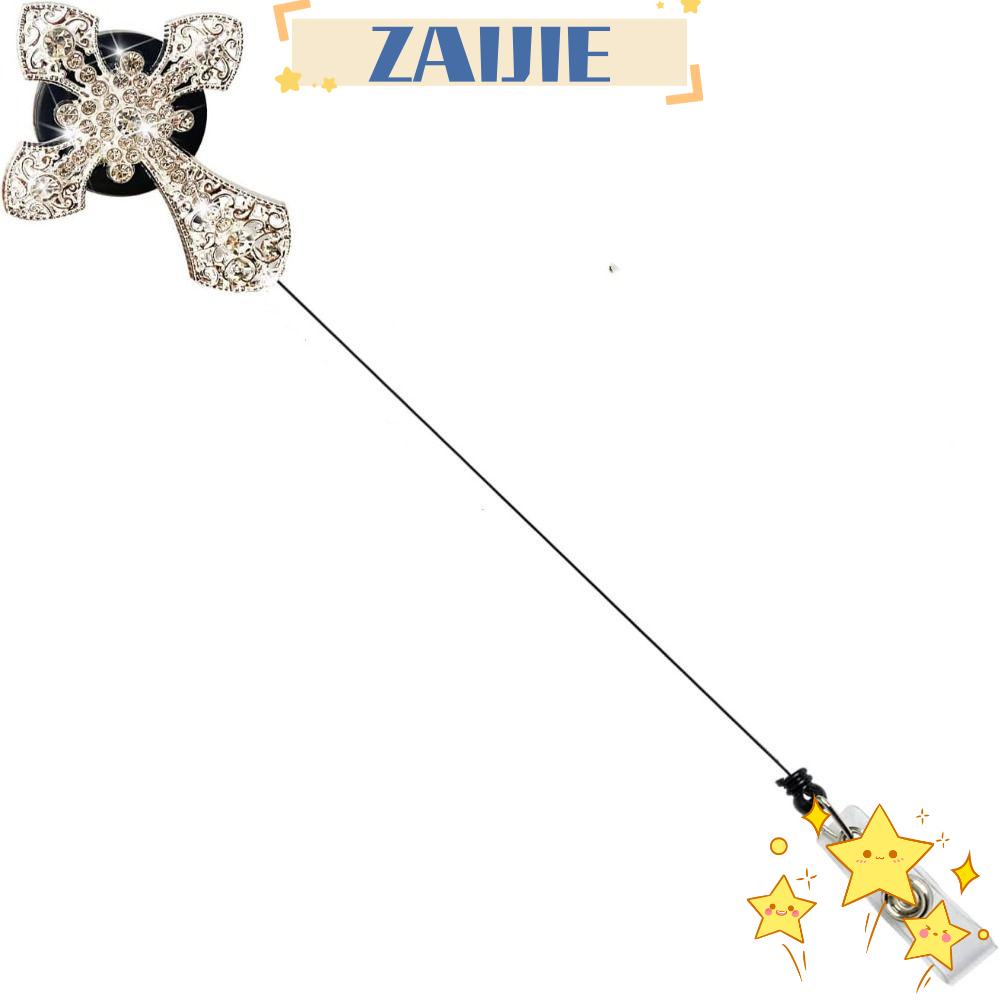 ZAIJIE24 Móc Treo Thẻ Id Bằng ABS Có Thể Thu Gọn Tiện Dụng Cho Văn Phòng