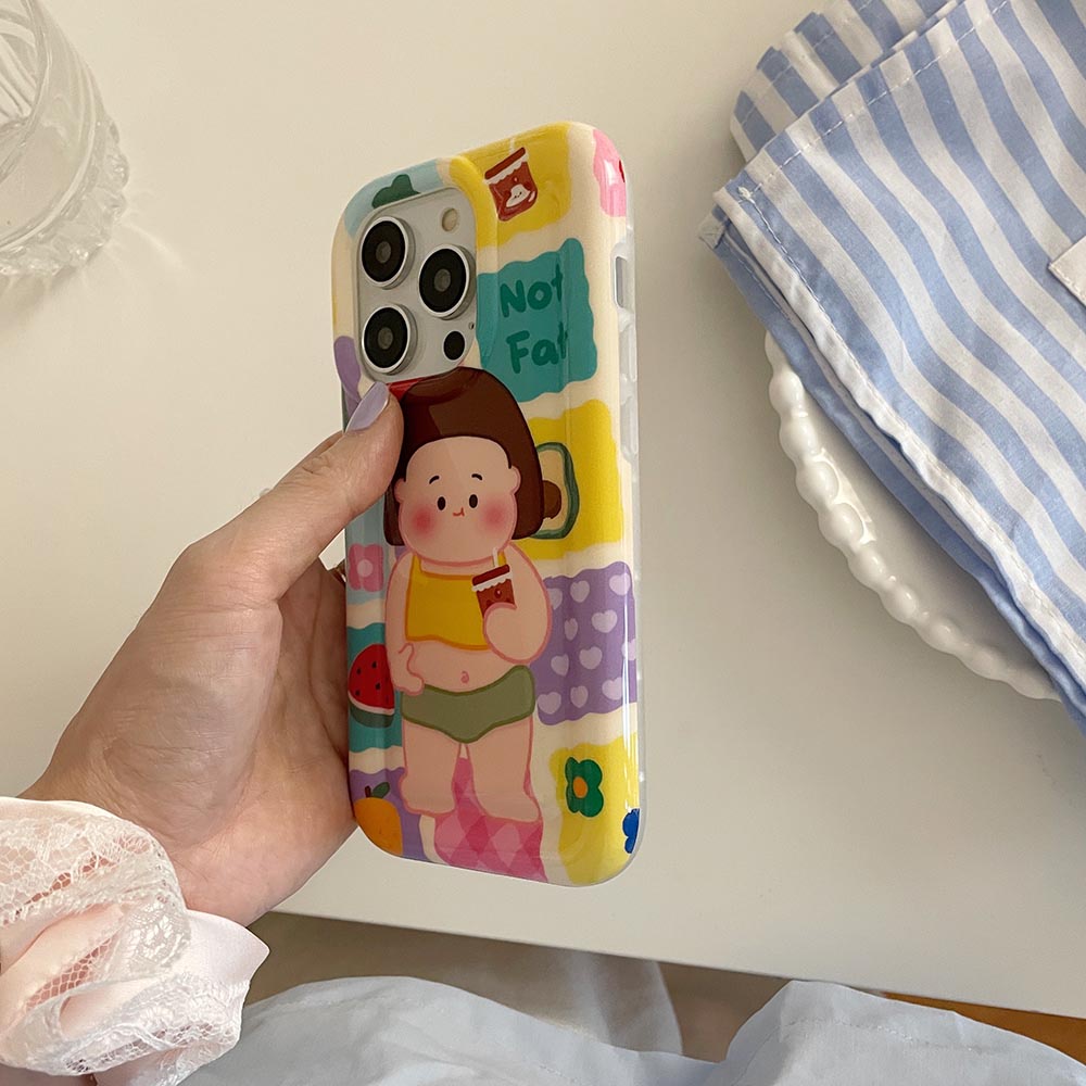 Ốp Điện Thoại Mềm Hình Cô Gái Mũm Mĩm Cho iPhone11 12 12Pro 12Promax 13 13Pro 13Promax 14 14Pro 14Promax