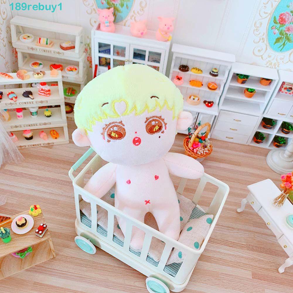 REBUY1 Búp Bê Nhồi Bông Mềm Mại Họa Tiết Hoạt Hình Cho Bé Trai Gái