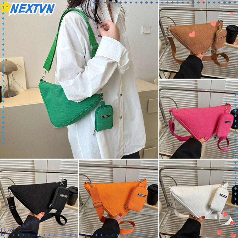 NEXTVN Túi Đeo Vai / Kẹp Nách Mềm Màu Trơn Thời Trang Cho Nữ