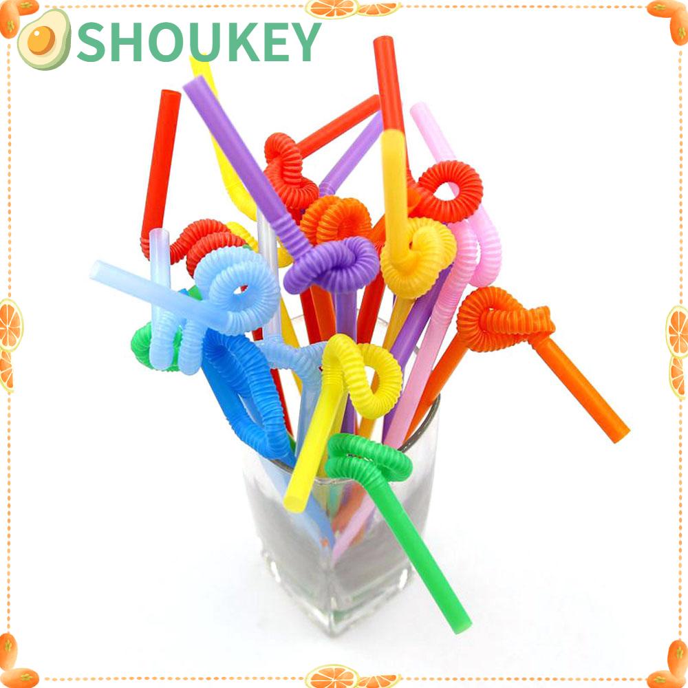 SHOUKEY Set 50 / 100 Ống Hút 25.5cm Dùng Một Lần Tiện Dụng