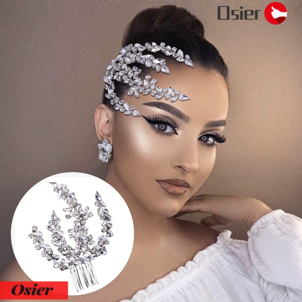 OSIER1 Lược Cài Tóc Cô Dâu Đính Đá Sang Trọng