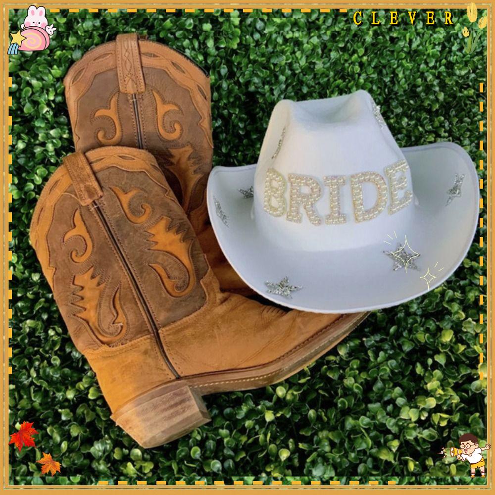 CLEVER Mũ Cao Bồi Hóa Trang Cô Dâu Ngôi Sao Thời Trang