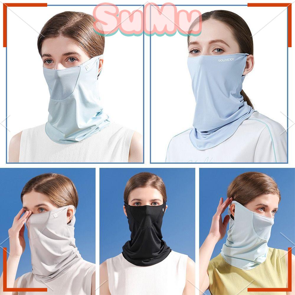 SUMU 1 Băng Đô Lụa Lạnh Che Mặt / Cổ / Mặt Chống Tia UV / Gió Bảo Vệ Khi Lái Xe