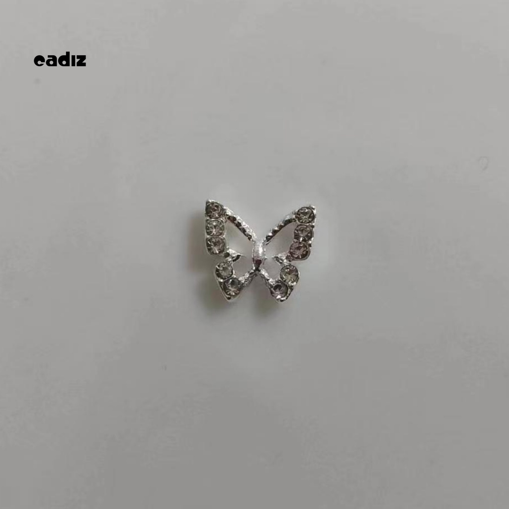 Bộ 20 Phụ Kiện Trang Trí Móng Tay Hình Bướm Bằng Hợp Kim Đính Đá Xinh Xắn