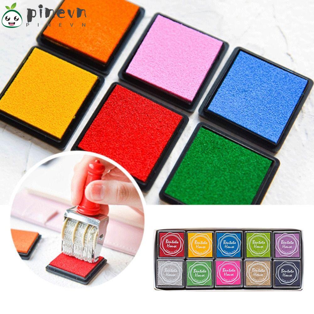 PINEVN Bộ 20 Thẻ Cao Su In Dấu Vân Tay Nhiều Màu Sắc Cho Bé