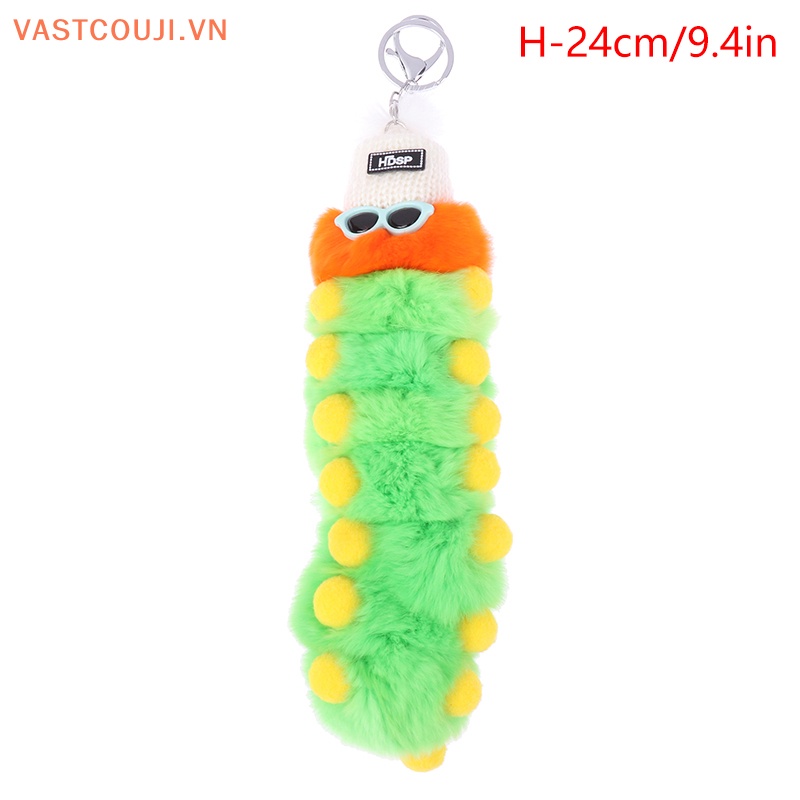 Móc Khóa Hình Sâu Bướm Nhồi Bông Xinh Xắn