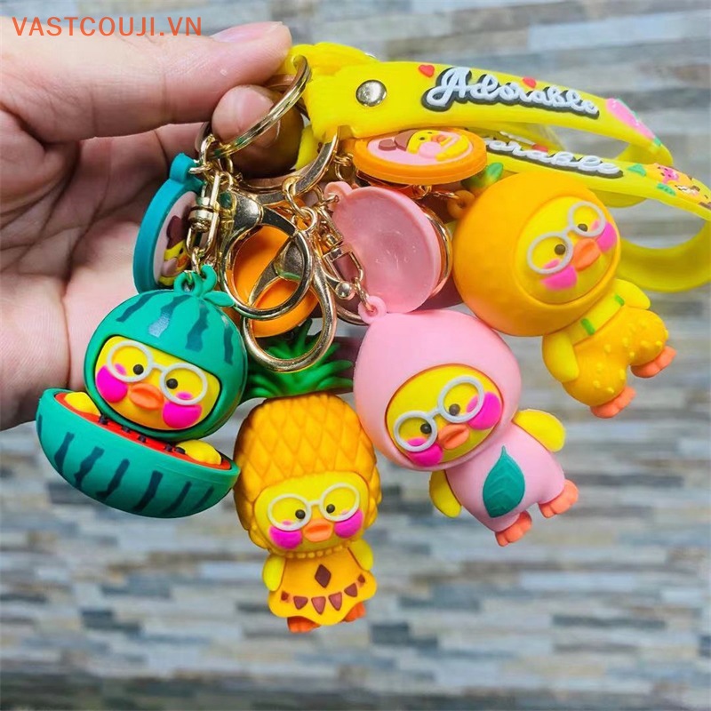 Móc Khóa Hình Vịt Trái Cây Vui Nhộn Dễ Thương