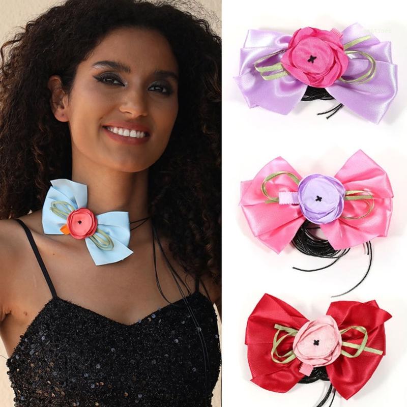 Vòng Cổ Thắt Nơ Bằng Vải Có Thể Điều Chỉnh Thời Trang Dành Cho Nữ