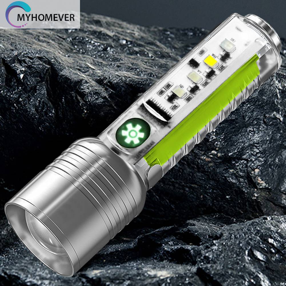 Đèn Pin XHP50 500mAh 800LM Sạc USB Type-C Chống Thấm Nước Tiện Dụng