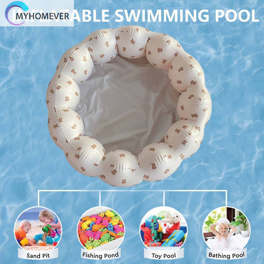 Bể bơi Bơm Hơi Bằng PVC Hình Tròn In Họa Tiết Độc Đáo Cho Bé
