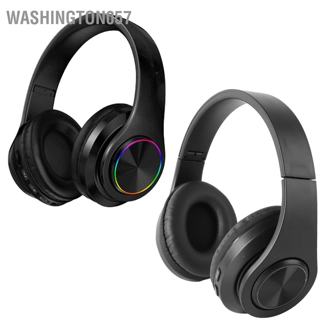 Washington057 Tai nghe Bluetooth không dây Âm thanh nổi Giảm tiếng ồn có thể gập lại di động để chơi game thao