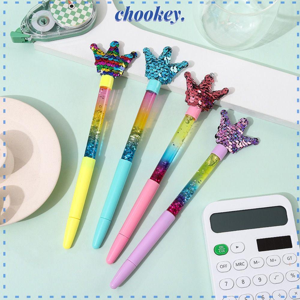 CHOOKEY Set 6 Bút Mực Gel Họa Tiết Giáng Sinh Dễ Thương