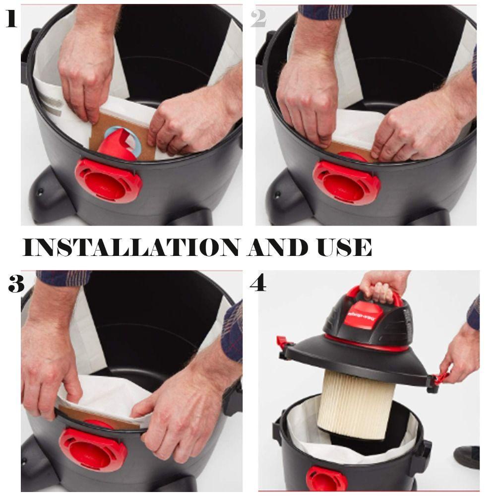 PISTA Bộ 5 Túi Lọc Thay Thế Cho Máy Hút Bụi 5-8 Gallon 9066100 90661 906-61