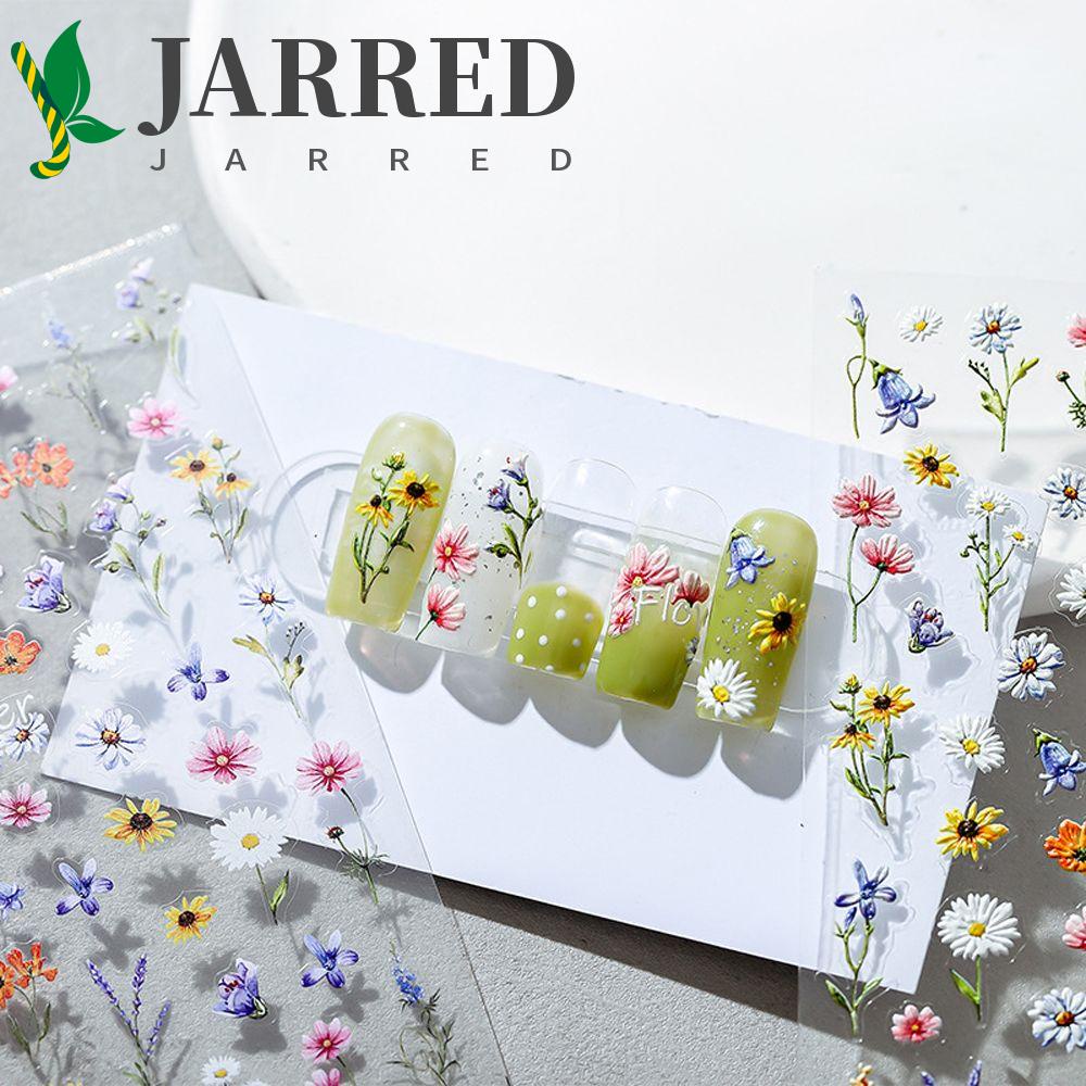 JARRED Miếng Dán Trang Trí Móng Tay In Chữ Tiếng Anh Thời Trang Dành Cho Nữ