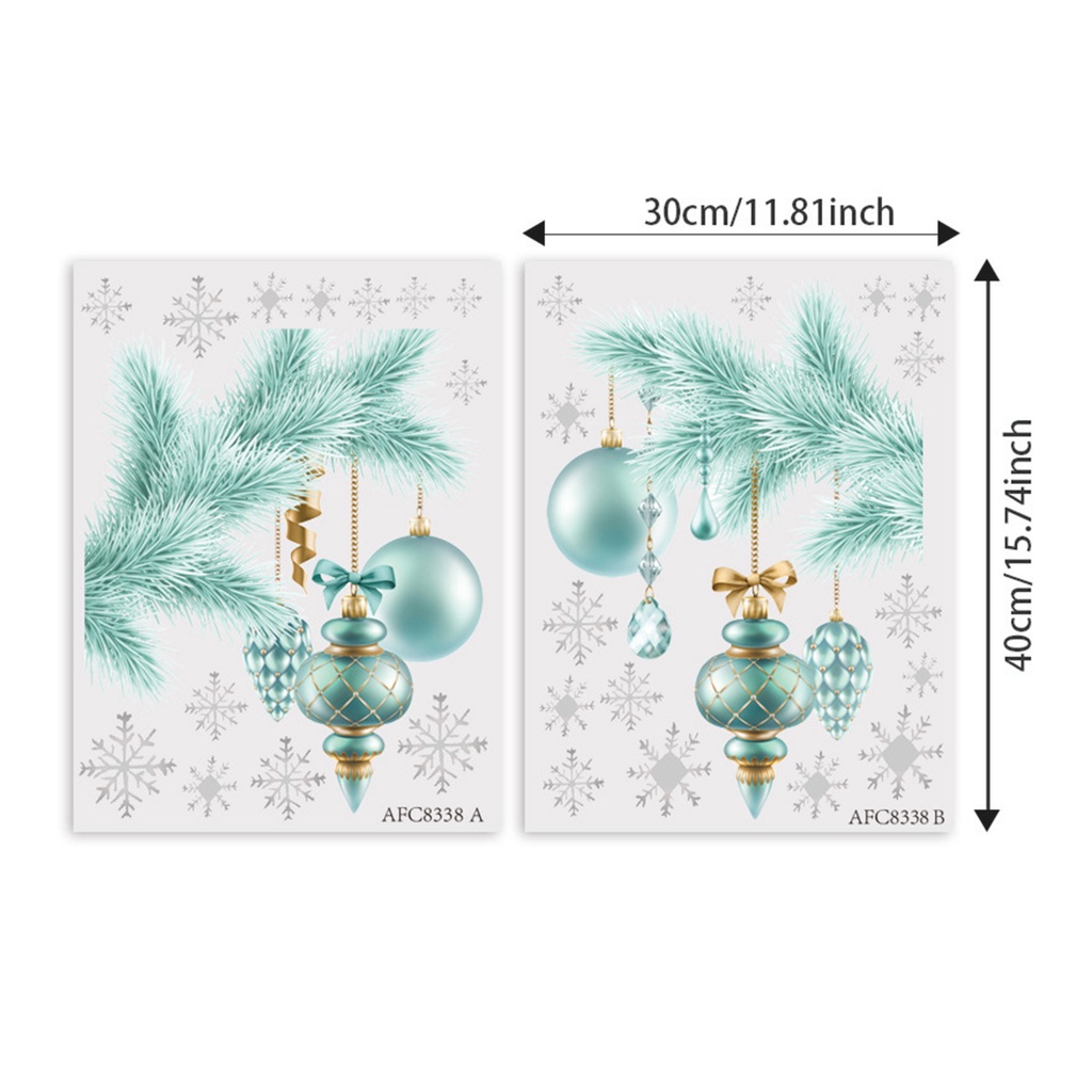 1 Set Sticker Dán Cửa Kính Bằng PVC Họa Tiết Hoa Tuyết Dễ Thương Bắt Mắt