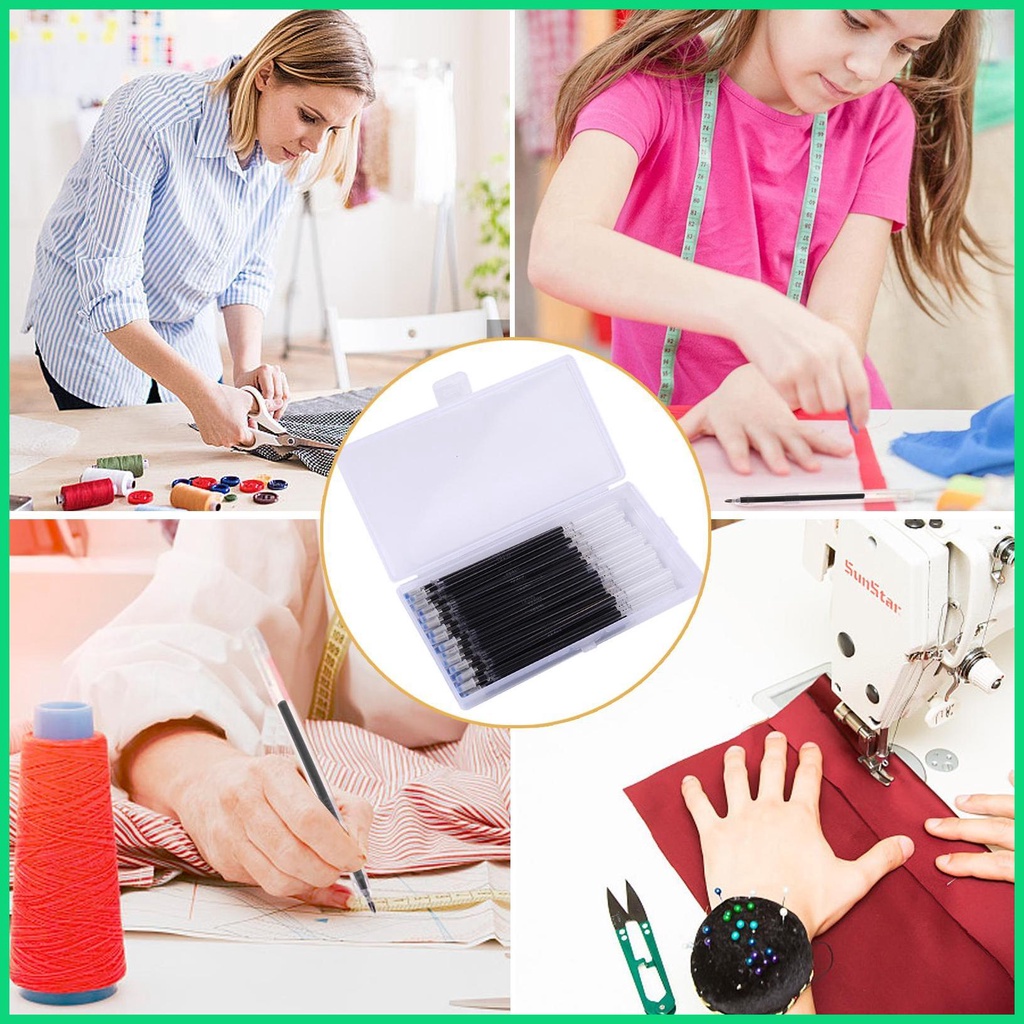 Set 40 Ruột Bút Chì Vải Chịu Nhiệt Cho Máy May jiwvn