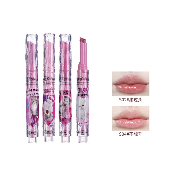 FLORTTE Son Môi Son Bóng Dạng Rắn Son Bóng Nước Lip Glaze