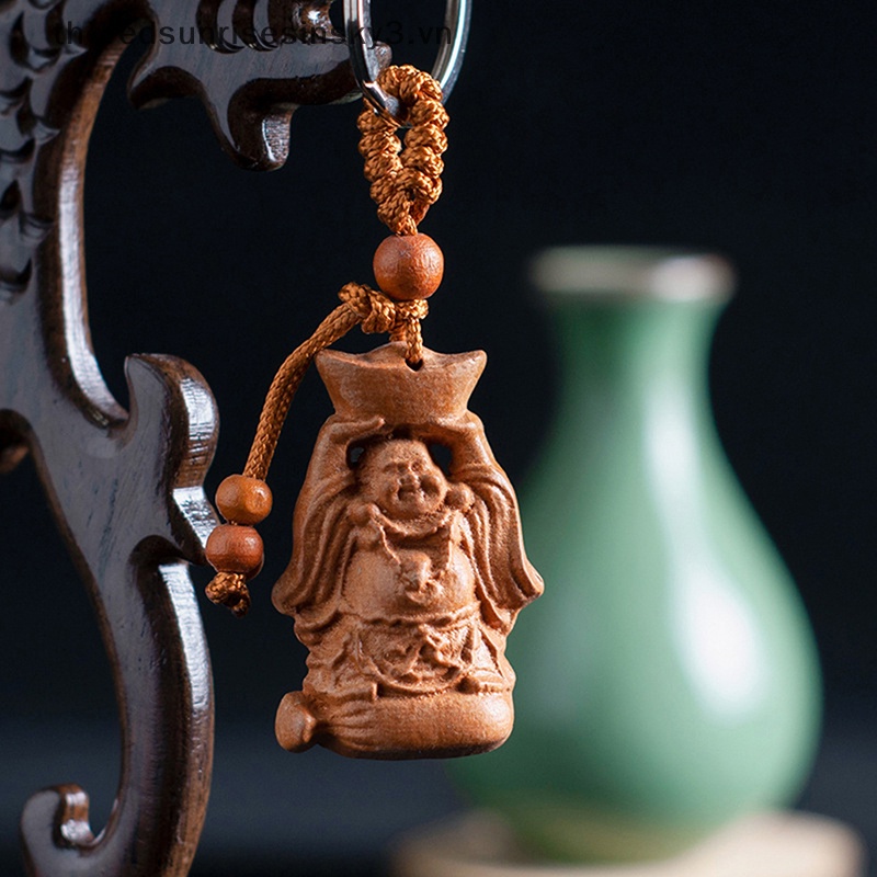 # # Thời Trang Mahogany Móc Chìa Khóa Chạm Khắc Ba Chiều Giống Thật Làm Quà Tặng Trang Sức May Mắn Cho Xe Hơi