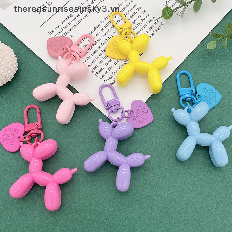# # Móc Chìa Khóa Xe Hơi Dạng Thạch Đính Bóng Bay Chú Chó Thời Trang Punk Dành Cho Bạn Nữ / Túi Xách / Xe Hơi